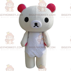 Teddy BIGGYMONKEY™ Maskottchenkostüm, Bärenkostüm, weißer