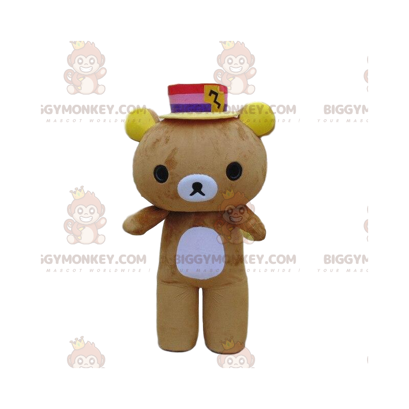 Teddy BIGGYMONKEY™ maskotkostume, bjørnekostume, brun bamse -
