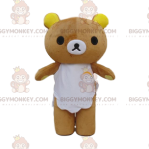 Teddy BIGGYMONKEY™ mascottekostuum, bruine beerkostuum