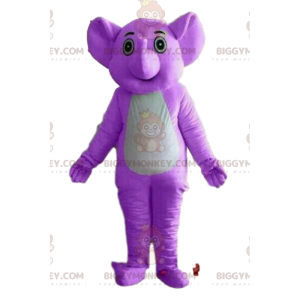 Costume de mascotte BIGGYMONKEY™ d'éléphant violet, costume de