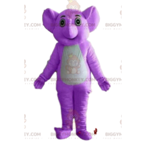 Costume mascotte BIGGYMONKEY™ elefante viola, costume