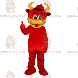 Costume de mascotte BIGGYMONKEY™ de vache, costume de diable