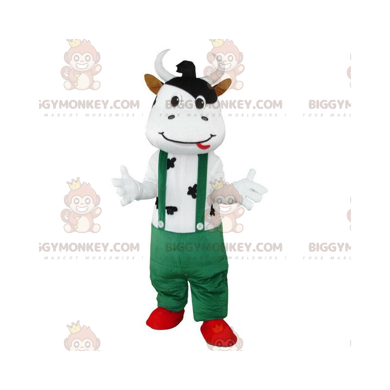 Costume da mascotte da mucca BIGGYMONKEY™, costume da mucca