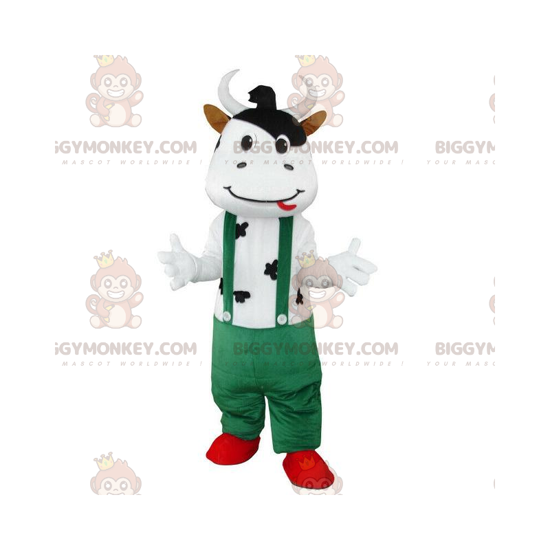 Cow BIGGYMONKEY™ maskottiasu, lehmäasu, härkämekko -