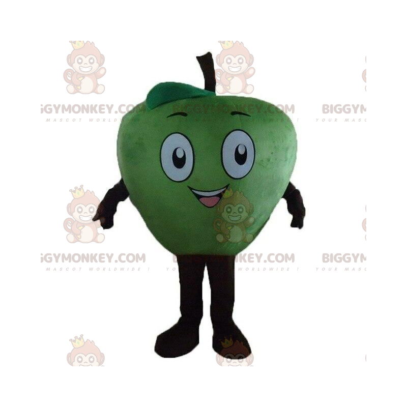 Æble BIGGYMONKEY™ maskotkostume, frugtkostume, kæmpe grønt æble