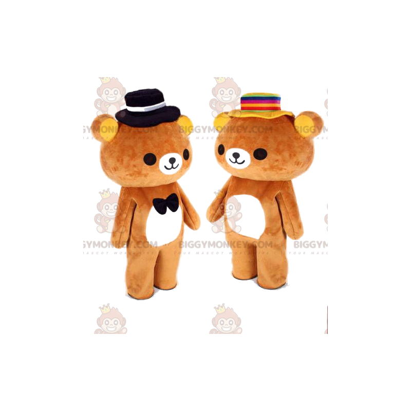 2 teddy bears, BIGGYMONKEY™s teddy bear mascot, romantic couple