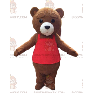 Stor brun bamse BIGGYMONKEY™ maskotkostume, brun bjørnekostume