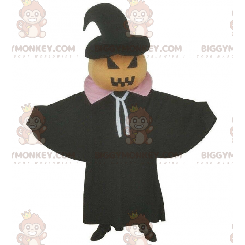 Halloween-pompoen BIGGYMONKEY™ mascottekostuum, spookachtig