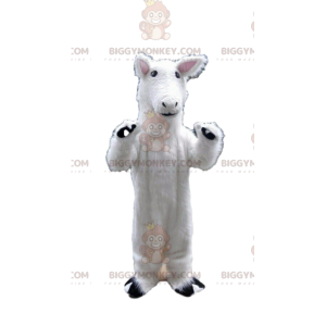 Wit paard BIGGYMONKEY™ mascottekostuum, lamakostuum, wit dier -
