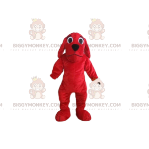 Röd hund BIGGYMONKEY™ maskotdräkt, vovvedräkt, röd