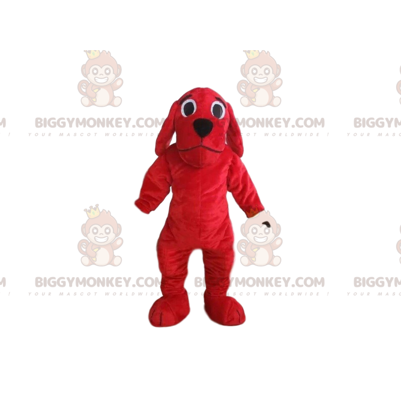 Costume de mascotte BIGGYMONKEY™ de chien rouge, costume de