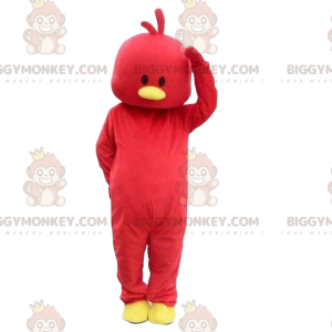 Red Chick BIGGYMONKEY™ mascottekostuum, rode vogelkostuum -
