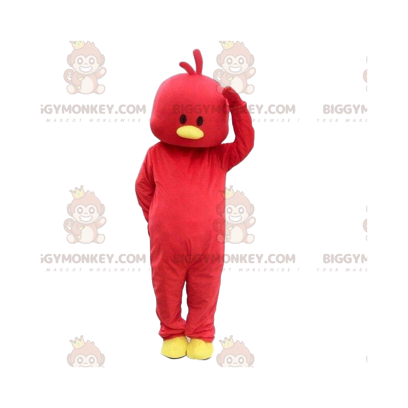 Costume de mascotte BIGGYMONKEY™ de poussin rouge, costume