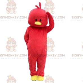 Costume de mascotte BIGGYMONKEY™ de poussin rouge, costume