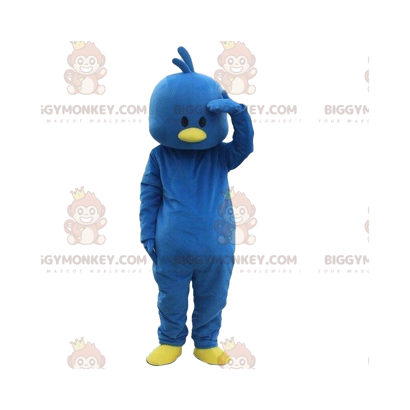 Blauwe vogel BIGGYMONKEY™ mascottekostuum, kuikenkostuum
