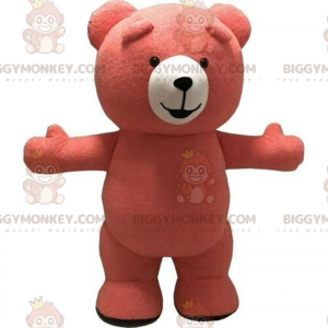 Grote roze teddy BIGGYMONKEY™ mascottekostuum, roze beerkostuum