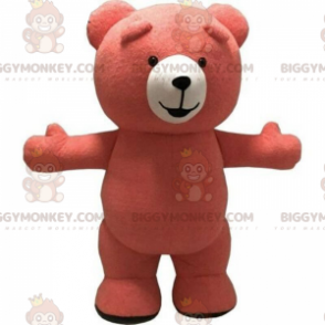 Big Pink Teddy BIGGYMONKEY™ maskotkostume, pink bjørnekostume -