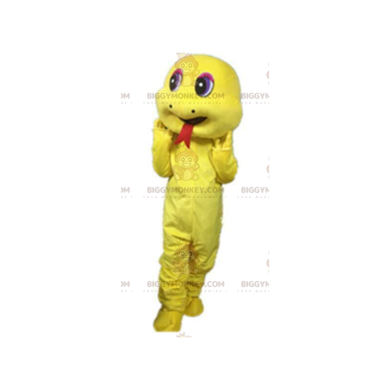 Costume da mascotte serpente giallo BIGGYMONKEY™, costume da