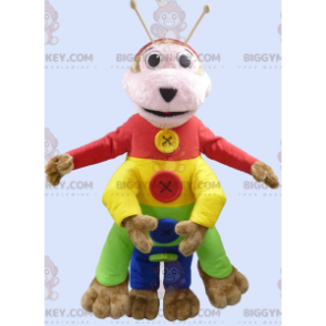 Costume da mascotte Bruco BIGGYMONKEY™ multicolore -