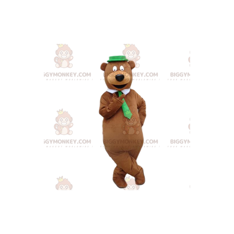 Brown bear BIGGYMONKEY™ mascot costume, very stylish, teddy