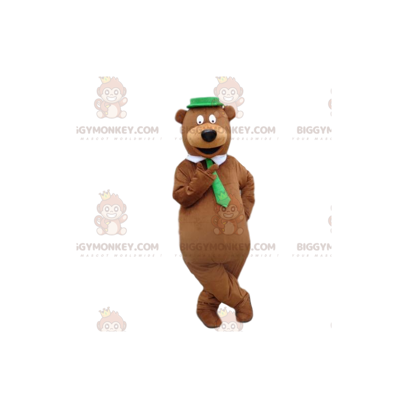 Traje de mascote de urso pardo BIGGYMONKEY™, muito elegante