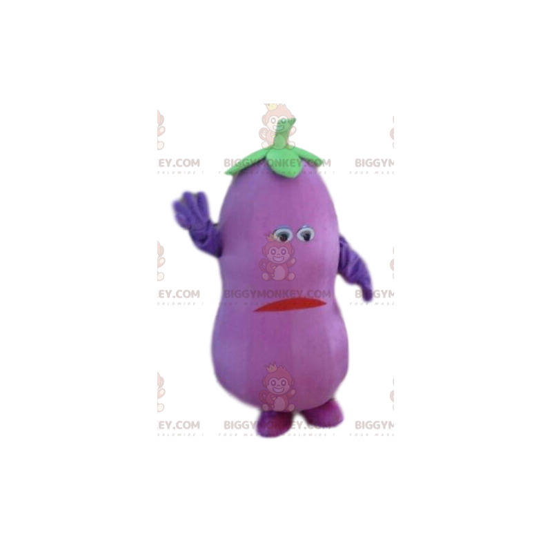 Aubergine BIGGYMONKEY™ mascottekostuum, auberginekostuum
