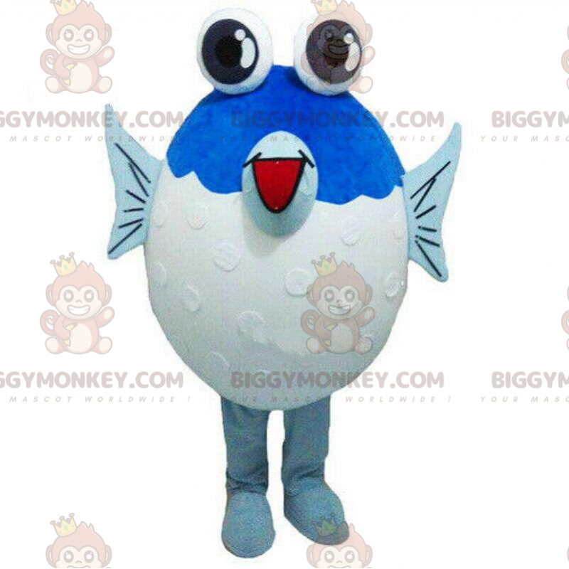 Jättikala BIGGYMONKEY™ maskottiasu, sininen kalaasu -