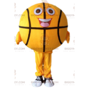 Geel basketbal BIGGYMONKEY™ mascottekostuum, balkostuum -