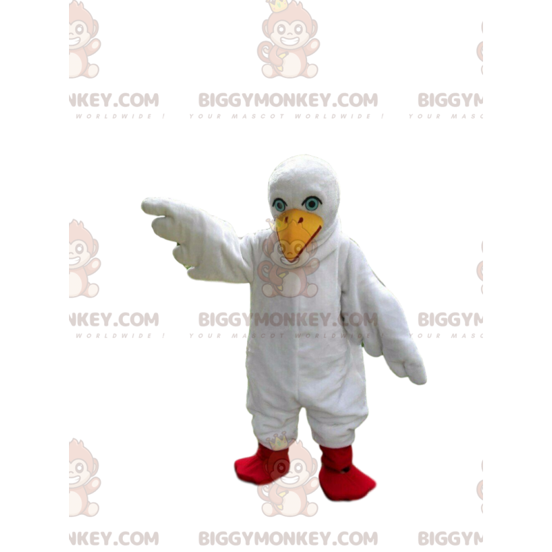 Seagull BIGGYMONKEY™ mascot costume, gull costume, giant pigeon