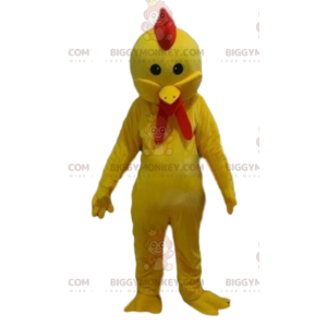 Fantasia de mascote de galo amarelo BIGGYMONKEY™, fantasia de