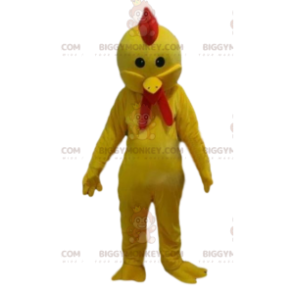 BIGGYMONKEY™ gul hane-maskotkostume, hønekostume, fuglekjole -