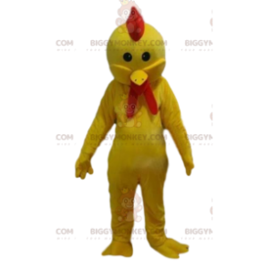 BIGGYMONKEY™ yellow rooster mascot costume, hen costume, bird