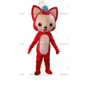 Fox BIGGYMONKEY™ mascot costume, fox costume, dog fancy dress -