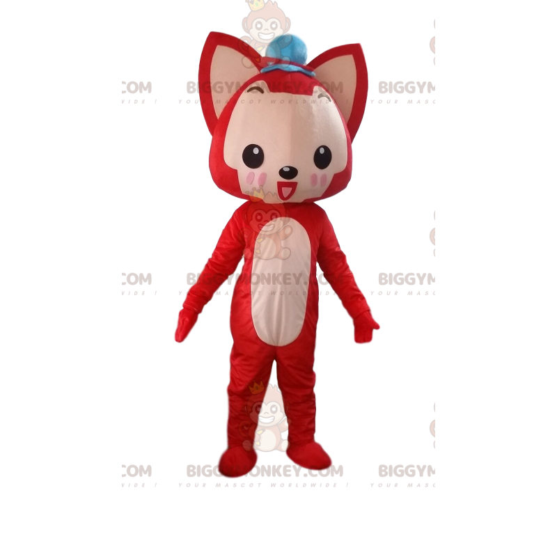 Fox BIGGYMONKEY™ mascot costume, fox costume, dog fancy dress -