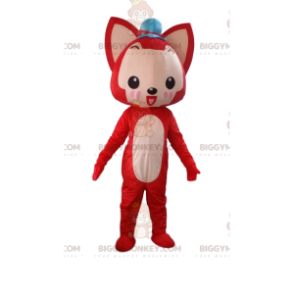 Fox BIGGYMONKEY™ mascot costume, fox costume, dog fancy dress -