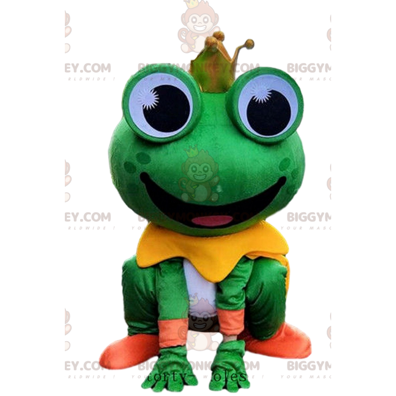 Costume de mascotte BIGGYMONKEY™ de grenouille rigolote