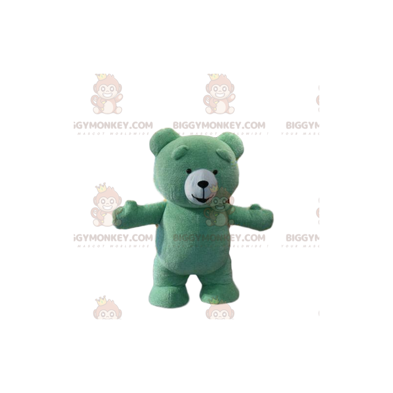 Kostým maskota zeleného medvídka BIGGYMONKEY™, kostým plyšového