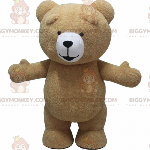 BIGGYMONKEY™ maskot kostume bamse, brun bjørn kostume -