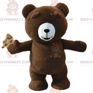 Disfraz de oso de peluche marrón grande, disfraz de oso pardo -