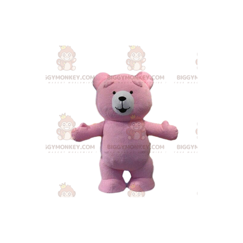 BIGGYMONKEY™ disfraz de mascota de oso rosa, disfraz de oso de