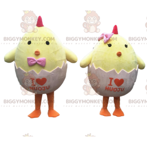 2 chicks in their shell, chick costumes - Biggymonkey.com
