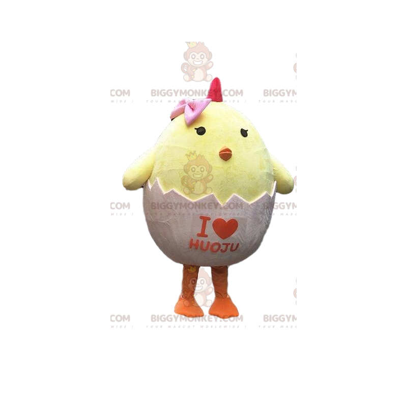 Costume de mascotte BIGGYMONKEY™ de poussin, costume d'œuf