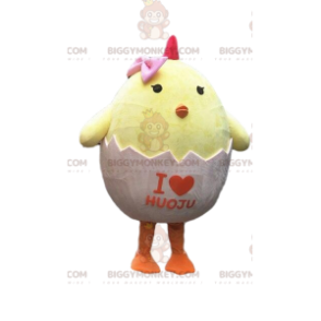 Chick BIGGYMONKEY™ mascot costume, egg costume, eggshell -