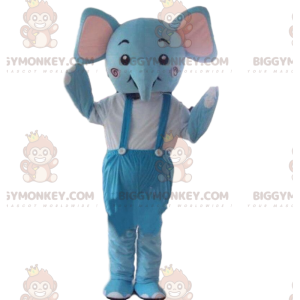 Blauer Elefant BIGGYMONKEY™ Maskottchenkostüm