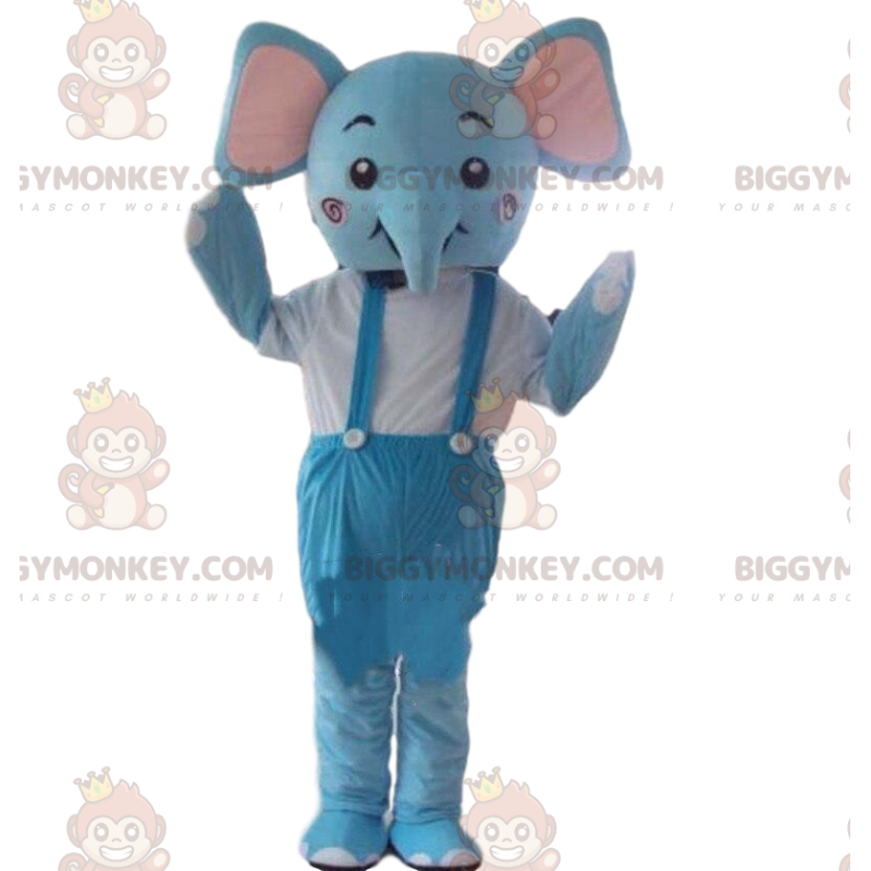 Blauer Elefant BIGGYMONKEY™ Maskottchenkostüm