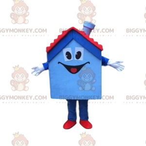 Sininen ja punainen talo, talo BIGGYMONKEY™ maskottiasu, asunto