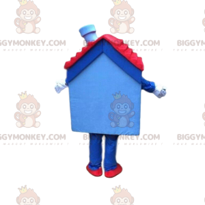 Maison bleue et rouge, Costume de mascotte BIGGYMONKEY™ de