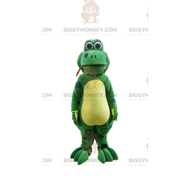 Kostým maskota vtipné žabky BIGGYMONKEY™, kostým obří žáby –