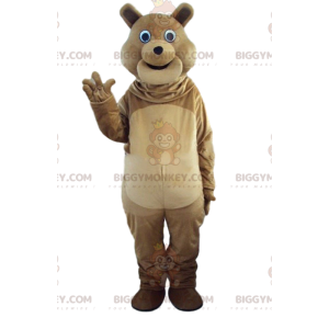 BIGGYMONKEY™ Braunbär-Maskottchen-Kostüm, Teddybär-Kostüm