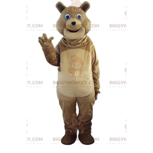 Traje de mascote de urso marrom BIGGYMONKEY™, fantasia de